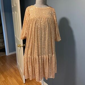 BNWOT Pink Desert Sequin Dress